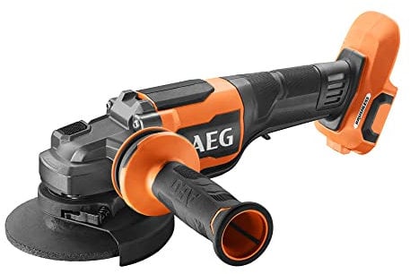 AEG BEWS18-125BLPX2-0 Smerigliatrice Angolare 125mm Brushless 18V, Prestazioni di Taglio Fino a 9.000 g/min, Carter Regolabile Senza Chiave, con Tripla Protezione