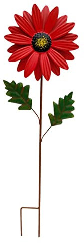 Tournesol moulins à Vent Jardin Moulin à Vent Fleur Fleur de Vent filante Tournesol moulins de Vent de Jardin Jardin Ornements en Plein air - Rouge fête - Rouge