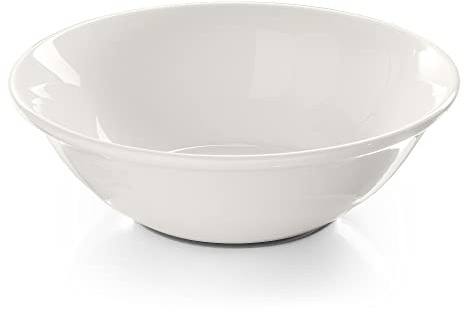 Modermo Prima Salatschüssel aus weißem Porzellan | Ø 22 cm | Klassisch-moderne Porzellan-Schüssel | Ideal auch als Obstschale, Pastateller, Suppenschüssel
