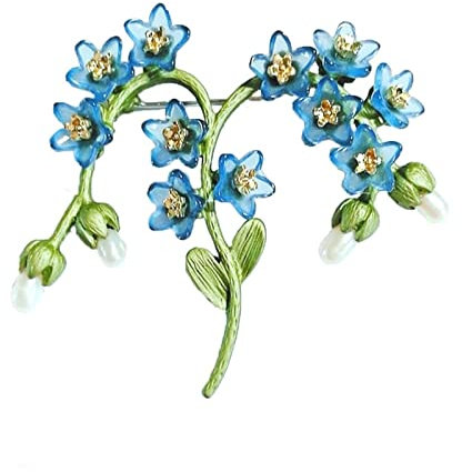 CAREG Vintage-Pflanzenschmuck, natürliche Perle, Vergissmeinnicht, Blume, Brosche, Schals, Schnalle, Zubehör, langlebig