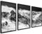 ag.art deco Natur Poster 30x40 | 3x Bilder mit Rahmen Schwarz | A3 Berg Poster Set für Wand Deko Wohnzimmer | Winter Kunstdruck mit Motiven von Schwarz-Weiße Berglandschaft