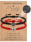 MANVEN Pärchen Armband Paare Geschenke Partnerarmbänder Projektion von Ich liebe dich in 100 Sprachen Schwarz und Rot