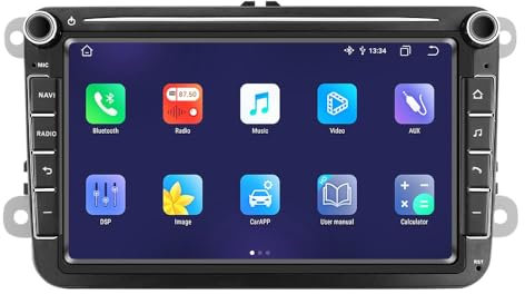 Android 12 Car Radio 8 Pollice QLED Schermo 8-Core per VW Golf 5/6 T5 Touran Polo Sharan Passat Ti guan Seat con Carplay Wireless/Android Car WiFi Bluetooth 5.0 RDS SWC DSP Europa Mappa (6GB+64GB)