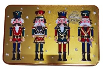 Christmas Biscuits Tin Gift Set - Assorted Festive Shortbread Biscuit Gift Set - Great Stocking Filler, Christmas Eve Box, Secret Santa