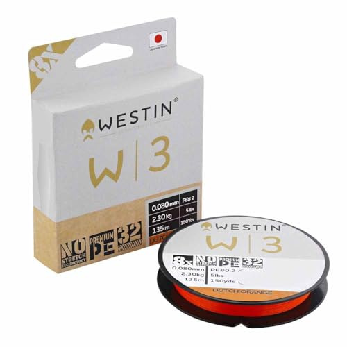 Westin W3 8-Braid Dutch Orange Geflochtene Angelschnur, 135 m
