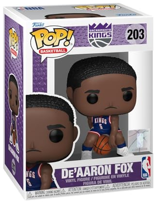 Funko POP! NBA: Kings - De'Aaron Fox - City Edition 24 | Offizielles Sport Merch - Vinyl Sammelfigur als Regal Deko - Geschenkidee zum Geburtstag für Fans und Sammler