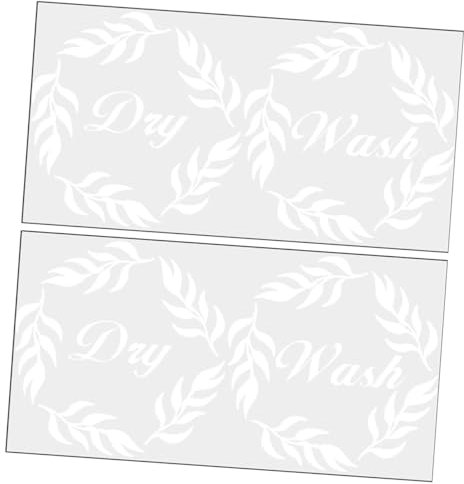 Gadpiparty 2St waschmaschine aufkleber zeichen aufkleber Wohnakzente waschmaschine zubehör waschmaschinen zubehör Wohnkultur Unterlegscheiben dekorativer Aufkleber DIY Waschdekor Glas