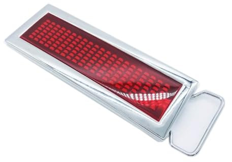 DIY Gürtelschnalle mit Namensblitz, Chrom, LED, 3 Farboptionen, Rot/Ausflug, einfarbig (Getaway Solids), Einheitsgröße