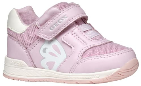 Geox Bébé Fille B RISHON Girl A Basket, Pink/Off White, 20 EU