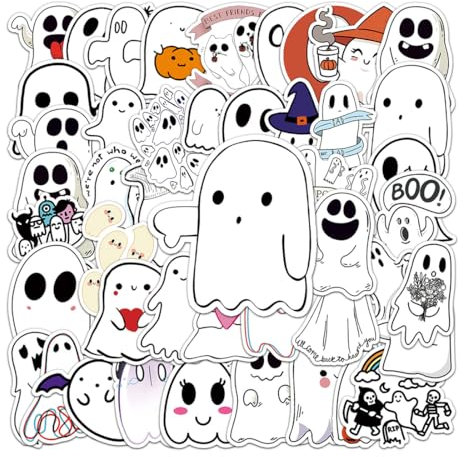 Halloween Aufkleber, 50 Stück Cartonn Aufkleber Sticker, Dekorationen, Halloween-Fensteraufkleber, Fensterabziehbilder, Fensteraufkleber kinder