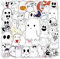 Halloween Aufkleber, 50 Stück Cartonn Aufkleber Sticker, Dekorationen, Halloween-Fensteraufkleber, Fensterabziehbilder, Fensteraufkleber kinder