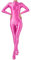 Freebily Damen Glänzend Jumpsuit Ganzkörperanzug Sport Bodysuit Yoga Overall Eng Einteiler Ganzkörper Kostüm Gymnastik Tanz Ballett Leotard Hotpink XXL
