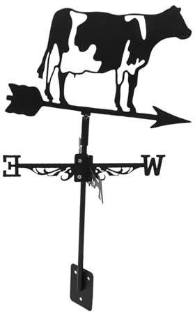 ROMISBABA 1satz Metal Cow Weathervane Wetterfahne Für Garten Langlebiges Einfach Zu Montieren Windrichtungsanzeiger Für Dekorativen Im Freien