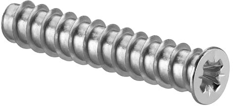 LIKERAINY Vis à Euro en Acier 6,3 x 25 mm Varianta Fixations pour Meubles avec Filetage Complet Diamètre D'alésage 5 mm Vis Assemblage pour Bois Coulisses de Tiroirs Coulissants 50 Pièces