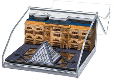 3D Schreibtisch Wochenkalender 2025 Louvre Abreißen 3D Papier Notizblock Weihnachtsgeschenke LED mit Lichtern Neujahr