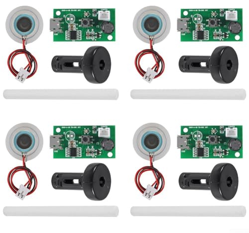 Oniissy 4PCS USB Humidification Modules,USB Cable,Spray Module,Spray Module 5V Circuit Board Atomization Module Atomizer Mist Maker Driver