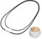 IKOPFLN 2pcs cordon cuir pour collier 2mm, collier en cuir homme chaîne en cuir femme 45/60 cm