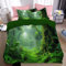 MLSOWM Bettbezug Einzel, Dichter Wald Print dreiteiliger Bettwäsche Set Tropisches Gras Atmungsaktiver Mikrofaser Bettbezug und Kissenbezug Mit Kissenbezug mit Reißverschluss