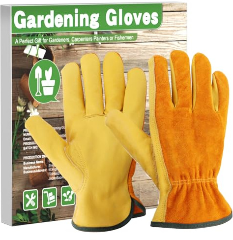 UneedMe Gartenhandschuhe für Damen/Herren – Gartenhandschuhe, Gartengeschenke, robust, dornensicher, bequem, atmungsaktiv, Gartengeräte, starker Halt für Aussaat, Pflanzen, Trimmen, mechanisches