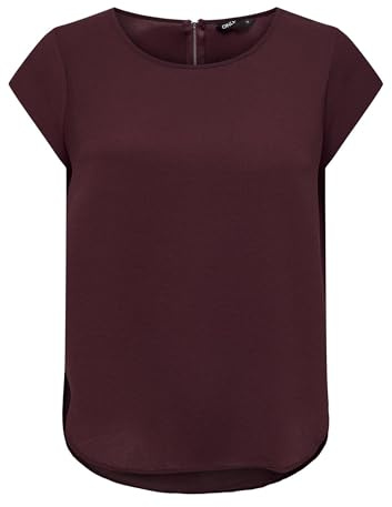 ONLY Damen Onlmoster Glitter S/S Top JRS, Chocolate Truffle, L