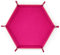 GreatRise Faltbar Würfelteller Hexagon Würfelbrett Würfelschale Samt Kunstleder Würfelunterlage Würfeltablett PU Würfel Tablett für Dungeons und Dragons RPG Spiele Tischspiele Brettspiel Rosa
