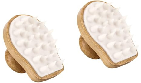 Beaupretty 2St Shampoo-Bürste Anti-Schuppen-Shampoo Augenmassagegerät Kamm zur Reinigung der Kopfhaut Kopfmassagegerät hairbrush haarbürsten Kopfwäscher Shampoo-Scrubber-Kopfhautbürste