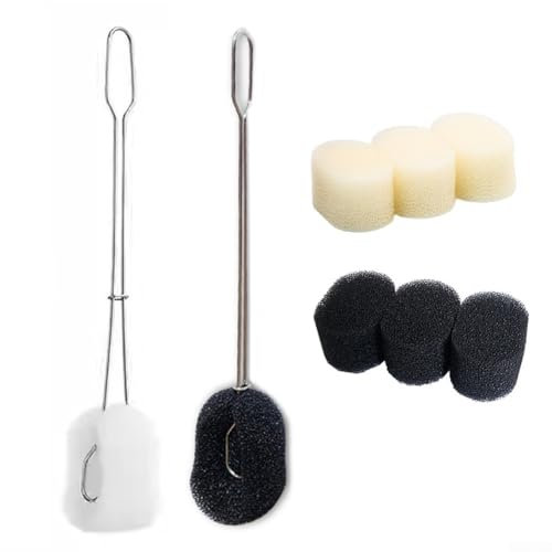 Kratzfreie Schaumputzbürste für Weingläser, Whiskyglas und vieles mehr mit ergonomischem Griff (2)