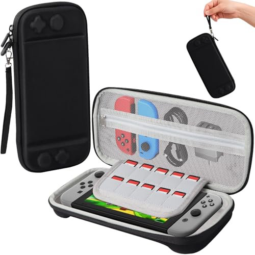 Qoosea Étui de Transport pour Console Nintendo Switch 2 (2025), Sac de Transport Rigide EVA avec Compartiments et Pochette Zippée en Maille, Coque de Voyage Rigide Housse pour Nintendo Switch 2 (Noir)