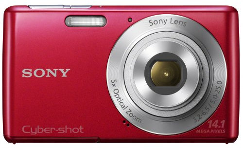Sony Cybershot DSC-W620 Digital Camera 14.1 MP with 5x Optical Zoom and 2.7-Inch LCD Red (Renewed)