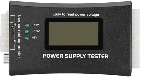 Computer-ATX-Netzteiltester, Spannungsprüfer mit LCD-Anzeige und Summeralarm Zum Testen der ATX-, BTX-, ITX- und TFX-Netzteile