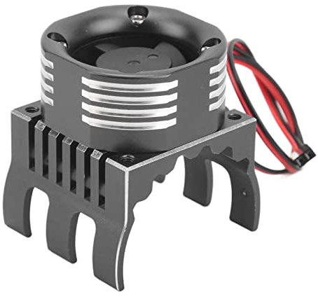 ESC Motor Cooling Light Fan, Lightweight with Strong Wind, High Speed Aluminum Alloy for K80 E Maxx Summit Arrma Kraton Typhon Talion (Black)