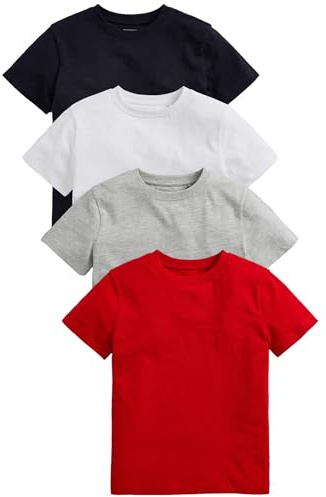 NEXT Jungen T-Shirts, 4-Pack Red/White/Navy 134