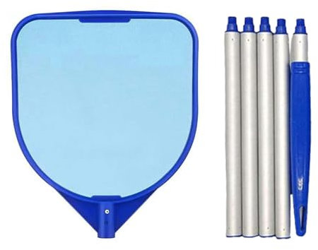 Neta De Skimmer De Piscina, Red De Limpieza De Piscinas Con Poste Telescópico, Malla Fina De Skimmer De Estanques, Malla De Limpieza De Bañeras De Hidromasaje, Skimmer De Estanque Telescópico