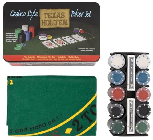 Poker-Spiel, Koffer, Poker-Set, Blackjack Set, 200 Stück, 4 g