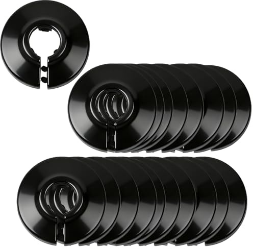 Flomiara 20 Stück Heizungsrohr Rosette, 16mm Einzel Rosetten für Heizkörperrohre, Polypropylen Heizungsrohre Abdeckung, Rohrabdeckung Geeignet für Wasserrohren, Gasrohren usw