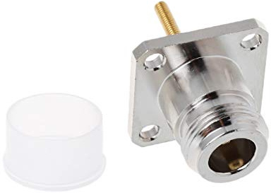 VOQGHTU Prise jack N femelle en laiton avec châssis de montage à 4 trous, adaptateur, antenne S, Wi-Fi