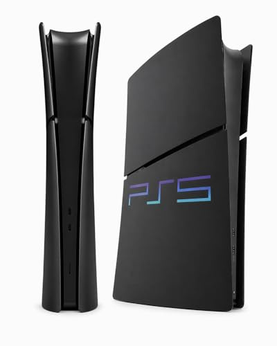 Mascherina per PS5 Slim Side Shell Plate PlayStation 5 Digital Edition Console Cover accessorio di ricambio Cover Design personalizzato Anti-graffio Protezione della pelle della pelle (Retro Slim