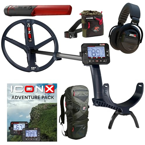 XP Metal Detectors ICONX Adventure Pack - WSA-XL Stereo Headphones, MI-6 Pinpointer, FMF 11 Coil, Backpack, Pouch - Wireless Waterproof UltraLight & Compatible DEUS II (ICONX-ADVENTUREPACK)