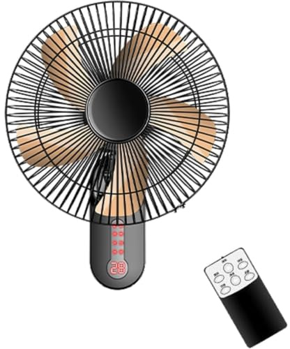 Fodalob Ventilador de pared industrial de 16 pulgadas, ventilador eléctrico montado en la pared for el hogar, garaje, gimnasio, oficina, 6 velocidades, control remoto