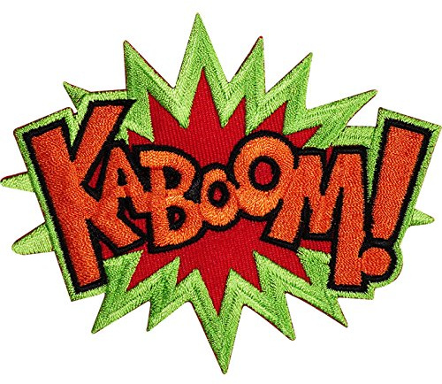 Kaboom Embroidered Iron Sew On Patch T Shirt Bag Clothes Embroidery Badge Super Hero Comic Word Applique Motif