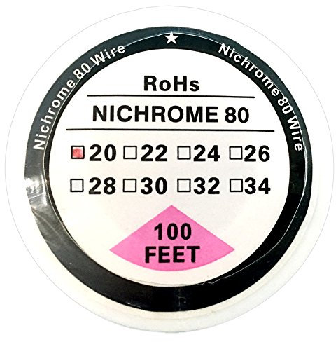 Carrete de alambre de resistencia de nicromo 80 (30 m), calibres de 20awg a 34awg
