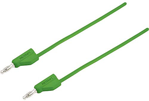 Voltcraft MSB-300 Messleitung Lamellenstecker 4 mm Silikon 5.00 m Grün 1 St.