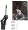 Auto-Schaltknauf-Extender-Schalthebel, Auto-Aluminiumlegierung und Edelstahl-Verlängerung, verstellbarer Knopf (schwarz)