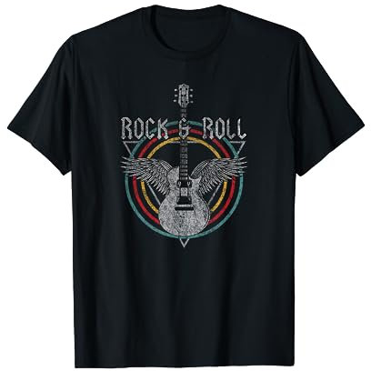 80er Jahre Rock and Roll Shirt Band Kassette Schallplatte T-Shirt