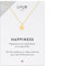 LUUK LIFESTYLE Collier avec pendentif trèfle et carte cadeau HAPPINESS, argent sterling 925, bijoux résistant, porte-bonheur, symbole de chance, or