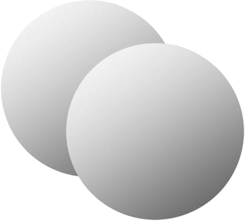 vidaXL 2X Espejo de Pared Redomdo Mueble de Cuarto Baño Patrón Decorativo para Maquillaje Dormitorio Vestidor Decoración Hogar de Vidrio 60cm