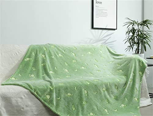 Stillshine. Kinder Kuscheldecke Magic Leuchtende Microfaser Fleece-Decke Flauschig Weiche Fluoreszierende Wohndecke für Mädchen und Jungen Glow In The Dark (Grün,150x200cm)