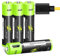 AAA Pile [4 Pezzi], Batterie al Litio Ricaricabili USB 1,5 V 600 mAh, Più di 1000 Cicli Ricarica Riciclabile Batteria Agli Ioni di Litio Tripla A, con Cavo di Ricarica Micro USB 4 in 1 Ricarica Rapida
