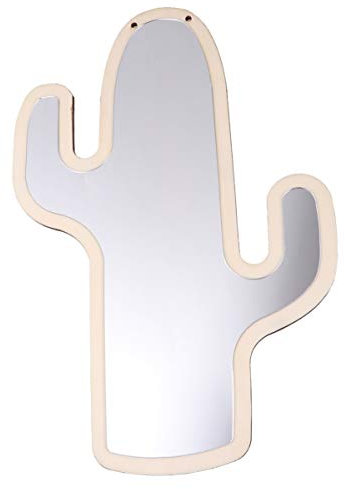 FOMIYES 1 x Wandspiegel in Kaktus-Form, selbstklebend, niedlich, dekorativer Spiegel, für Kinder, Kosmetikspiegel, Aufkleber