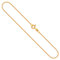 EDELIND Halskette Damen Gold 1.3 mm Ankerkette rund 375 Gelbgold Echt Gold Kette Länge 90 cm Goldkette mit Schmuck Geschenk Box Made in Germany
